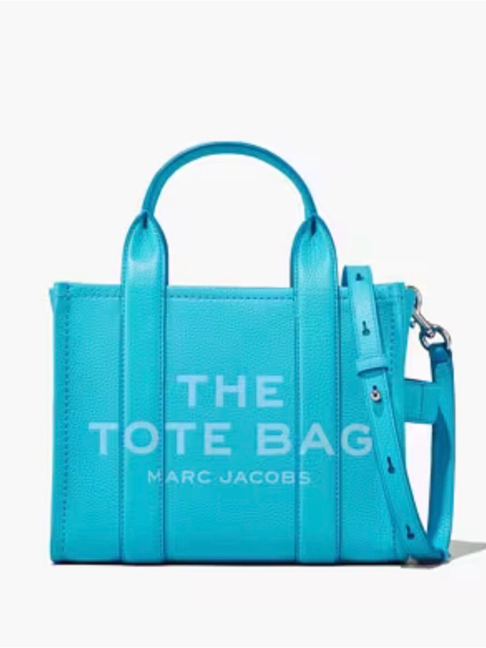 ✨ NWT Marc Jacobs The Leather Small Tote Bag - Pool Blue